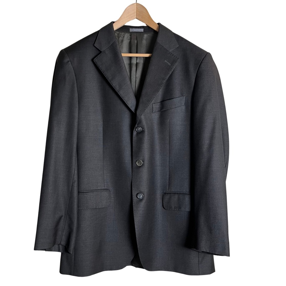 Cremieux Loro Piana Super 160's 15.5 100% Wool 40R 34x32 Made in Italy Gray Suit